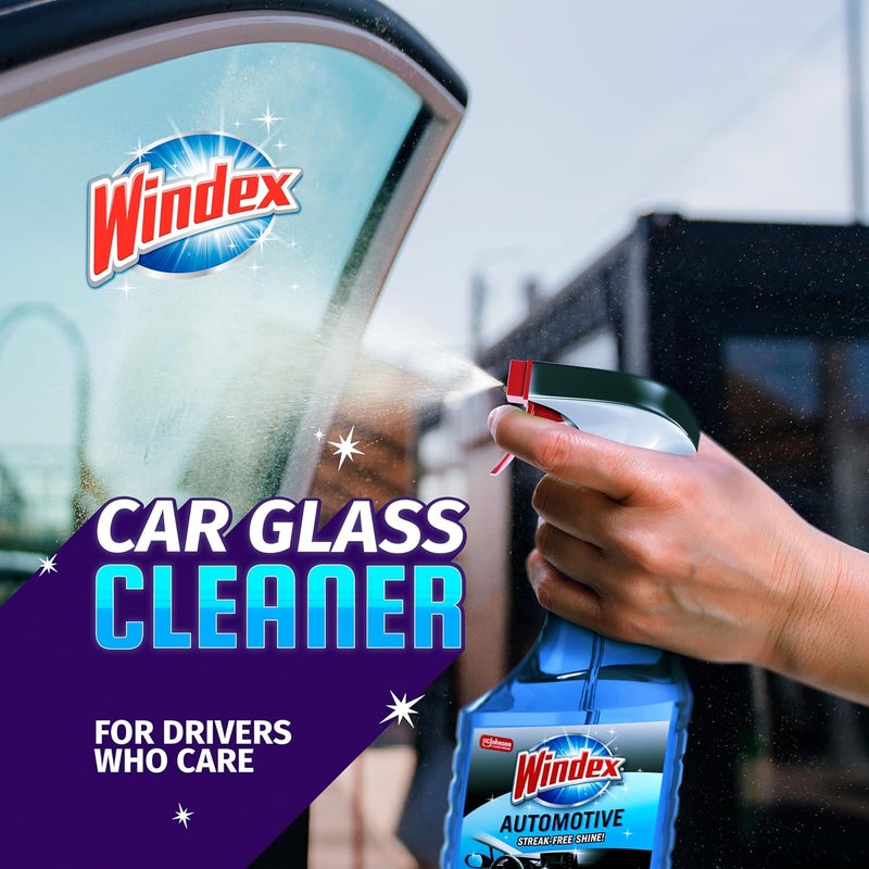 Windex Automotive Car Window and Glass Cleaner, Streak-Free Shine for Car Glass Exteriors, Tinted Windows, and Interior Electronics, 23 fl oz - Image 1
